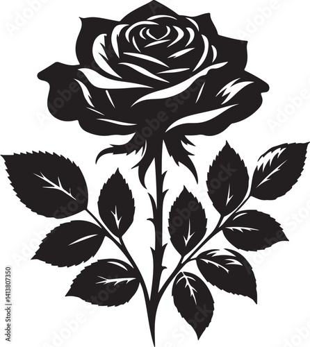 Ross high quality black silhouette image