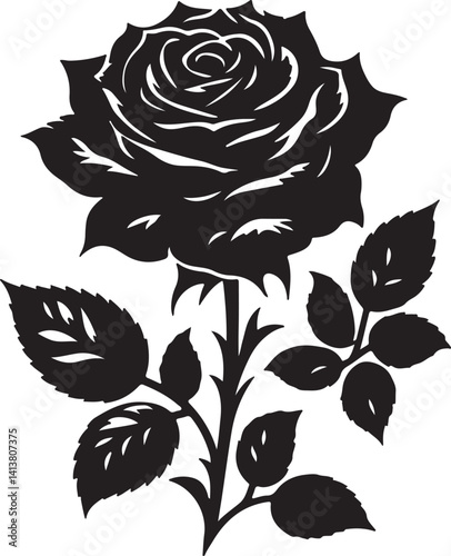 Ross high quality black silhouette image