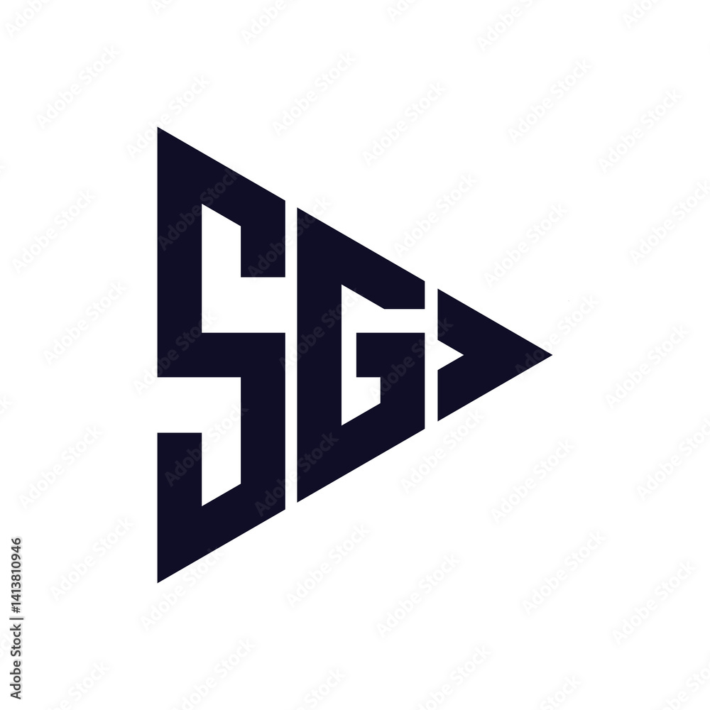 Obraz premium triangle letter logo design