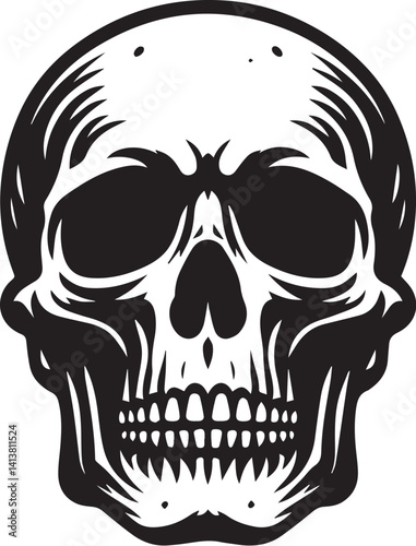 skull death flat vector icon