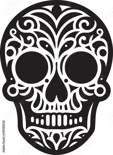 skull death flat vector icon