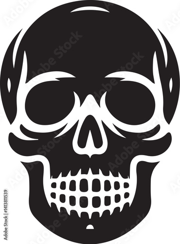 skull death flat vector icon