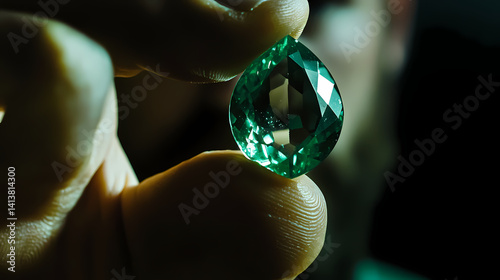 Obraz na płótnie A jeweler examining and assessing gemstones. w salonie
