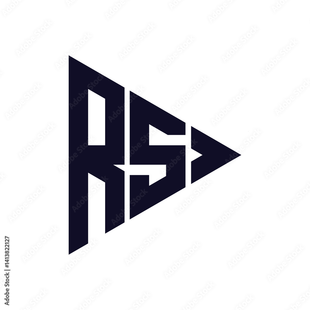 Fototapeta premium triangle letter logo design