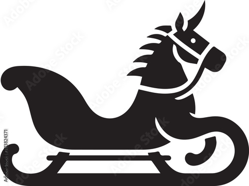 Santa sleigh presents vector art