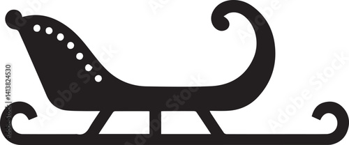 Santa sleigh presents vector art