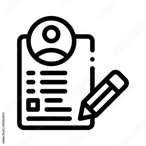 resume line icon