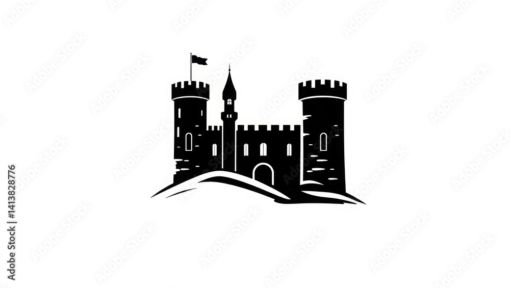 Fototapeta premium vector illustration of a castle