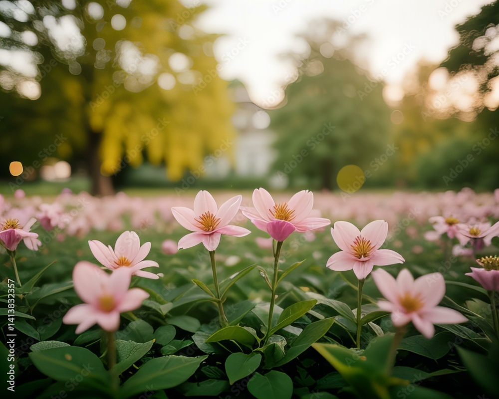 Obraz premium Time-lapse of blooming flowers, colors shifting with each frame.