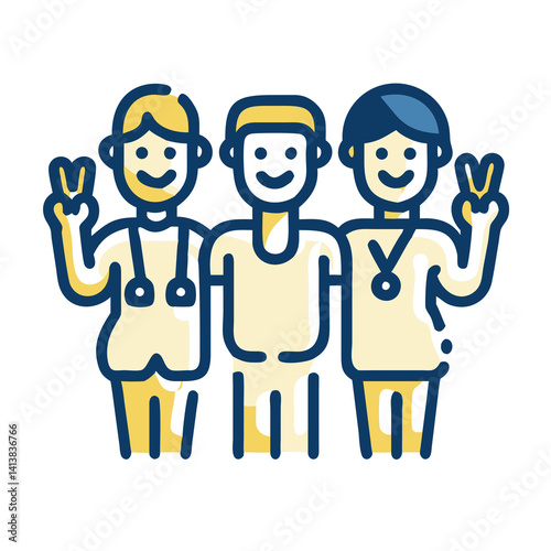 Healthcare Team with Positive Expression