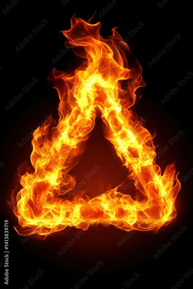 Fiery triangle graphic Fiery triangle graphic