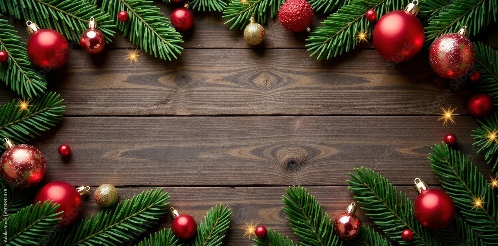 Rustic wooden backdrop, adorned with festive ornaments , wooden, bow Rustic wooden backdrop, adorned with festive ornaments , wooden, bow