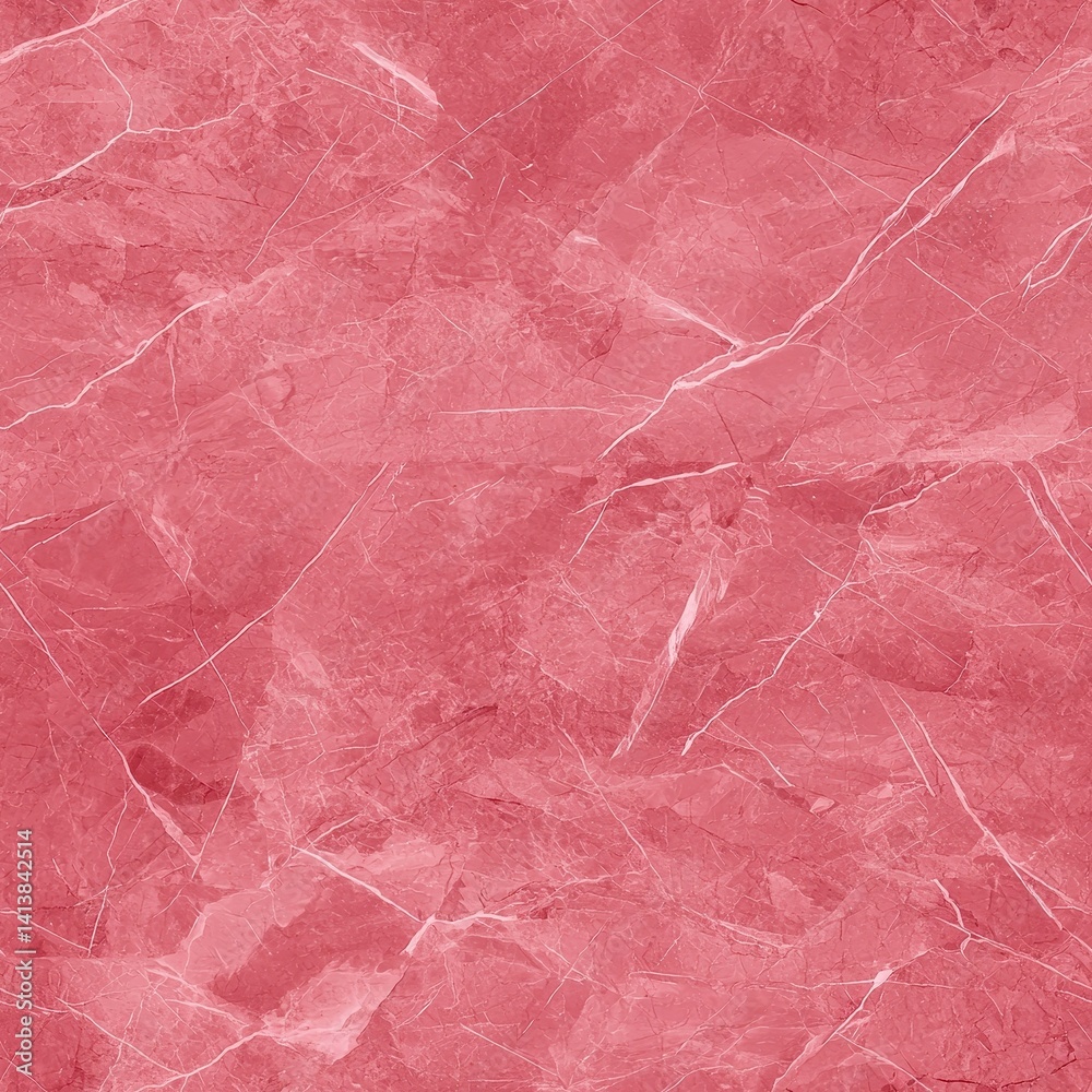 Fototapeta premium A textured pink marble background featuring subtle veins and variations in color, for design and decor projects.