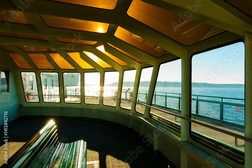 Kingston to Edmonds 'Spokane' ferry on Puget Sound, Washington State, USA