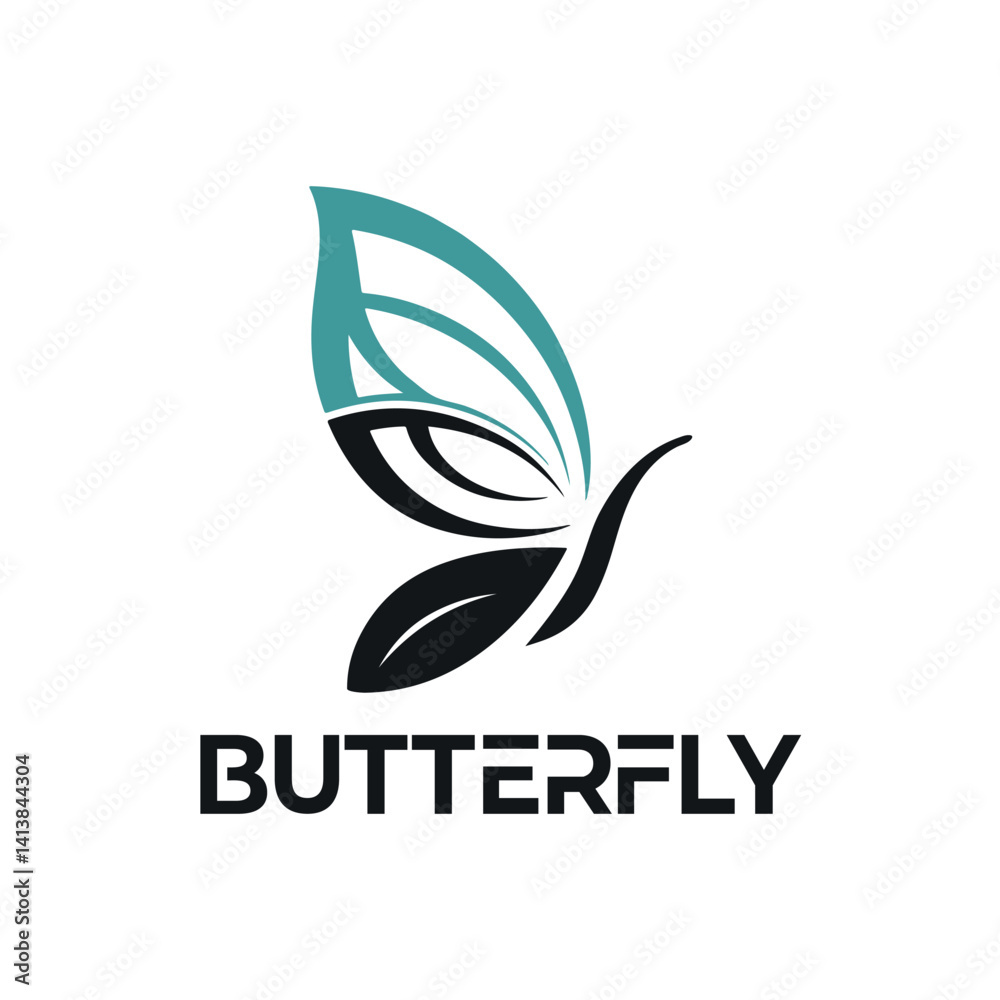 Modern Colorful Butterfly Logo with Gradient Wings Modern Colorful Butterfly Logo with Gradient Wings