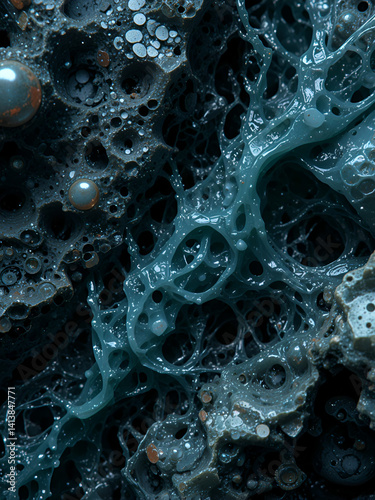 obsidian-like texture, bright and glazy
