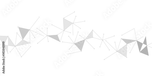 Gray Origami Background White Vector. Crystal 3d Design. Hoar Triangular Background White Vector. Polygon Effect Illustration. Texture, pattern, gray and white triangle, abstract style