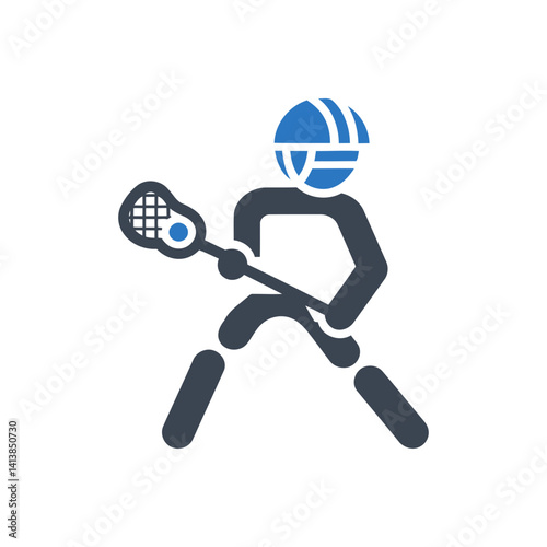 Lacrosse Player Icon