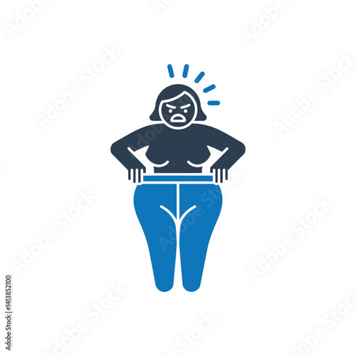 Weight Struggle Frustration Icon