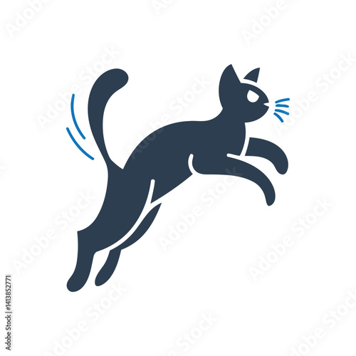 Leaping Cat Icon