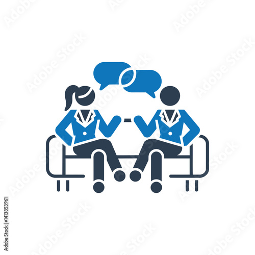 Discussing with Colleague Icon