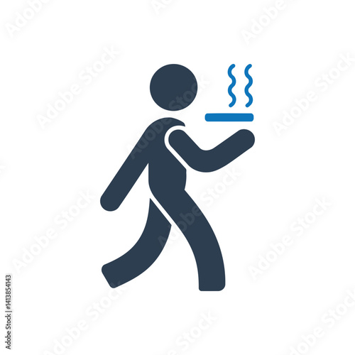 Person Carrying Hot Food Icon