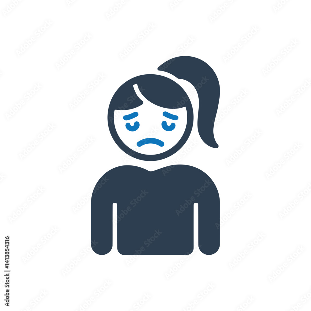 Fototapeta premium Sad Woman Icon
