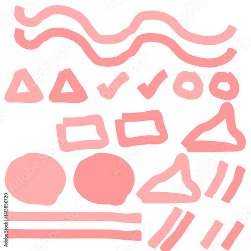 Patterns derived from brush strokes