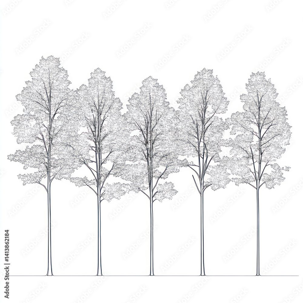 Obraz premium set of trees vector