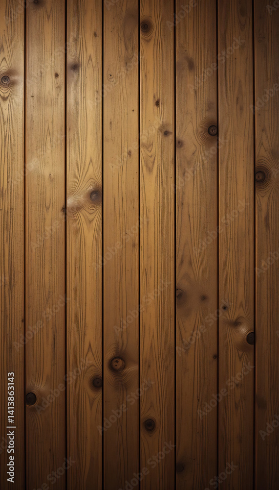 Fototapeta premium Warm Brown Wood Paneling Background Texture. AI Generated