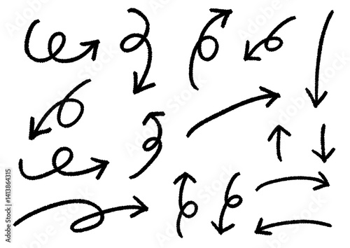 まわる　回転　くるくる　矢印セット
