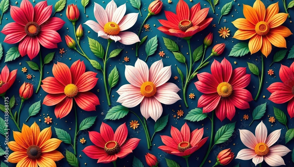 Intricate floral design, repeating seamlessly , blossom, illustration Intricate floral design, repeating seamlessly , blossom, illustration