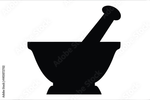 Pestle silhouette vector, Pestle icon black symbol