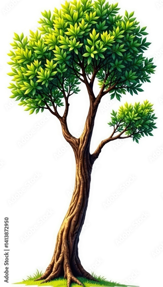 Obraz premium Thick isolated tree branches against a plain white backdrop, woody, tree