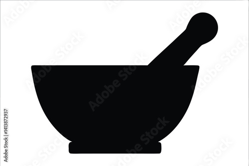 Pestle silhouette vector, Pestle icon black symbol