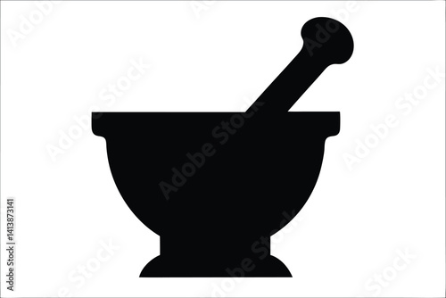 Pestle silhouette vector, Pestle icon black symbol