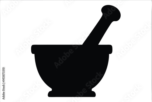 Pestle silhouette vector, Pestle icon black symbol