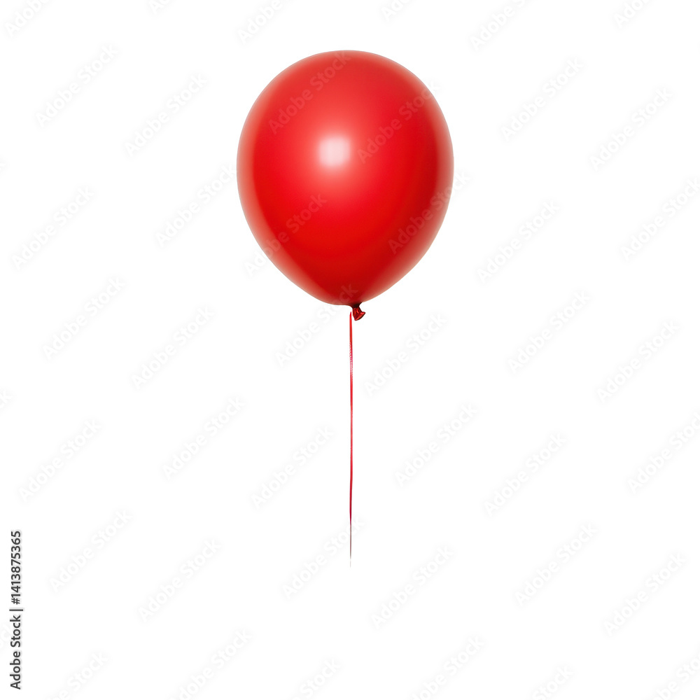 Red balloon with string floating against a Transparent background, symbolizing celebration and joy, red balloon with a string attached to it, PNG background Red balloon with string floating against a Transparent background, symbolizing celebration and joy, red balloon with a string attached to it, PNG background