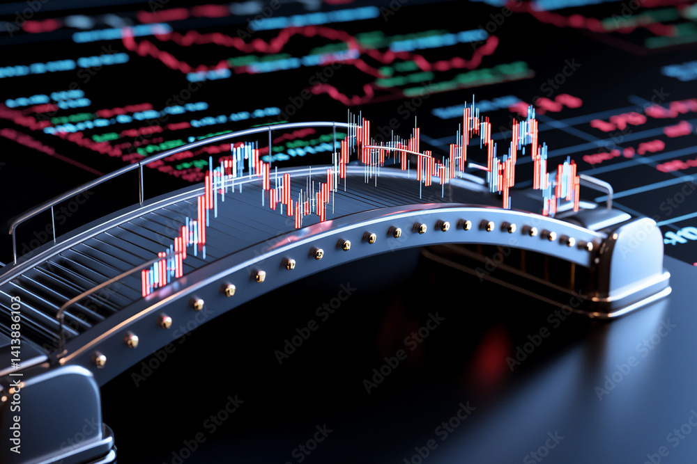 Obraz premium connecting stock markets