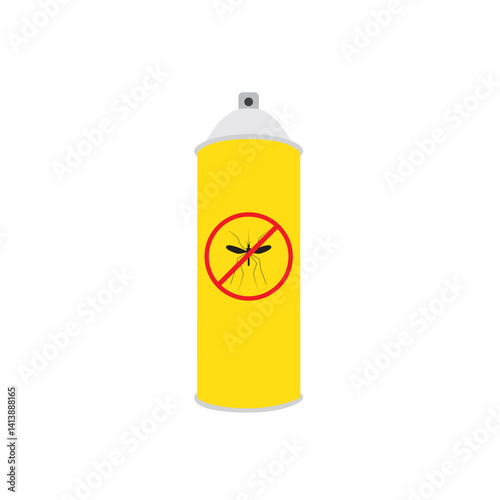 Mosquito insect reppelent bottle icon. Bug and mosquito reppelent spray aerosol prevention.