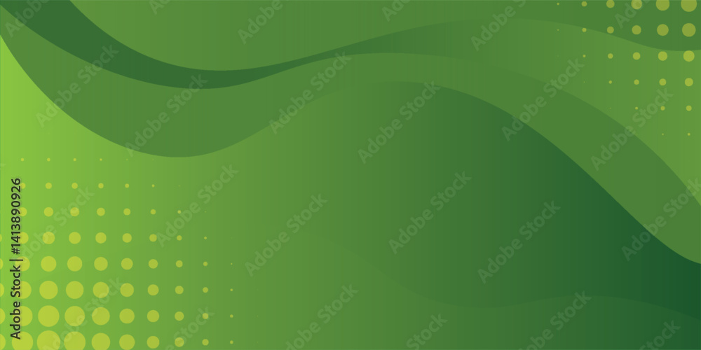 Fototapeta premium Abstract green wavy background. Vector EPS 10
