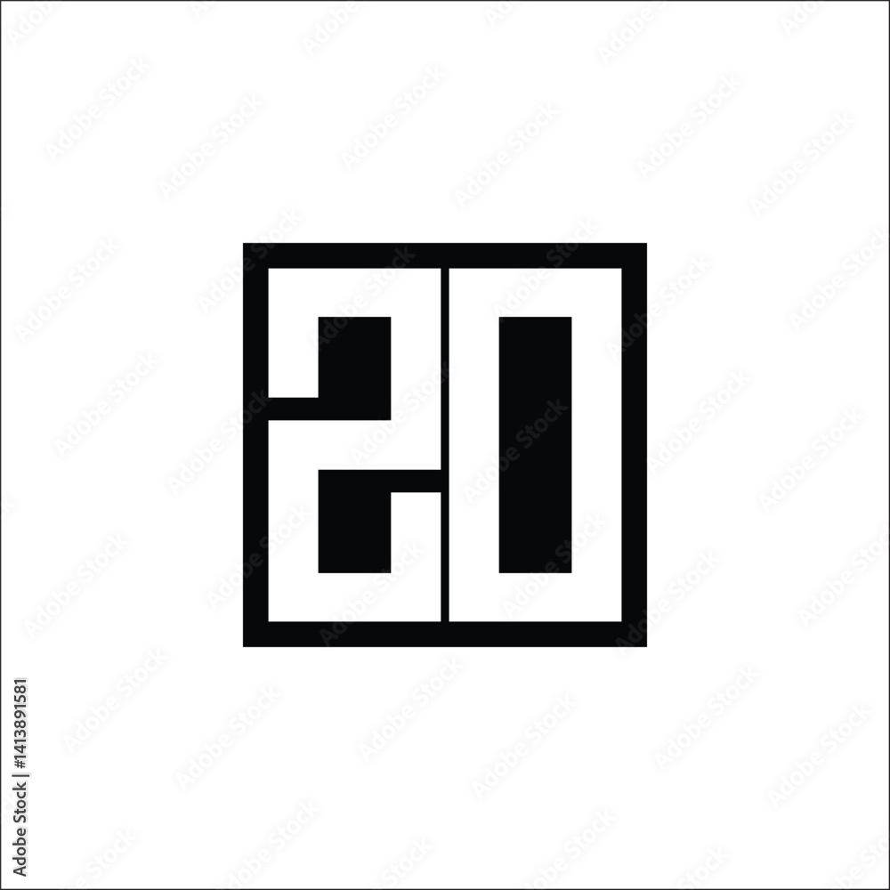 Modern Letter Combination Logo - Minimalistic Design