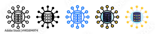 Connection Icon Set Multiple Style Collection