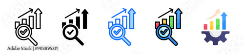 Analysis Icon Set Multiple Style Collection