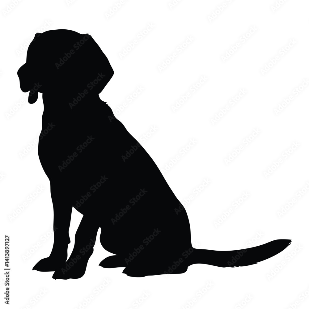 Dog vector silhouette