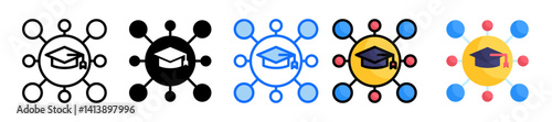 Network Icon Set Multiple Style Collection