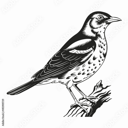Silhouetted Skylark