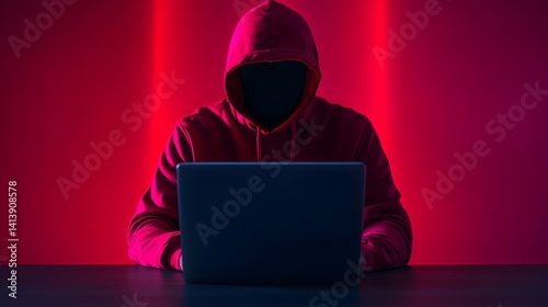 A hacker attempting to break through