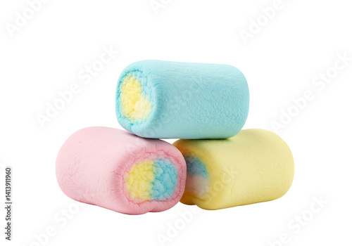 Marshmallows Isolated on Transparent Background
