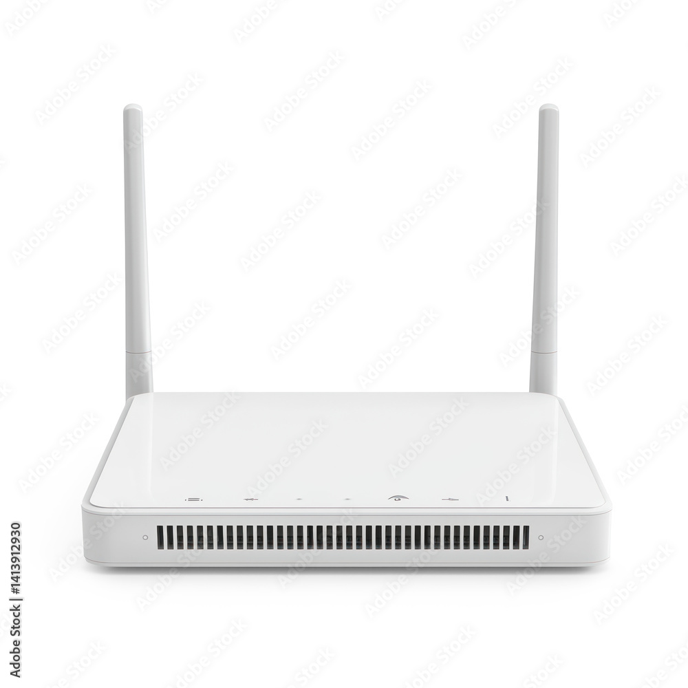 Fototapeta premium Modern wifi router isolate on transparent background
